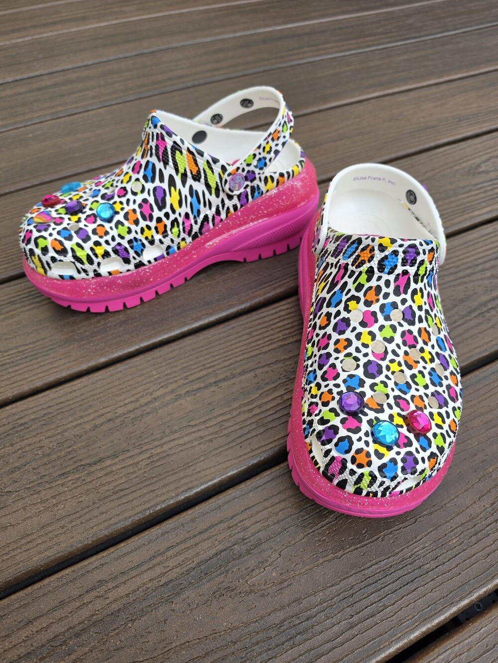 Crocs X Lisa Frank Mega Crush Clogs Size M8/W10 ••EXCELLENT CONDITION••